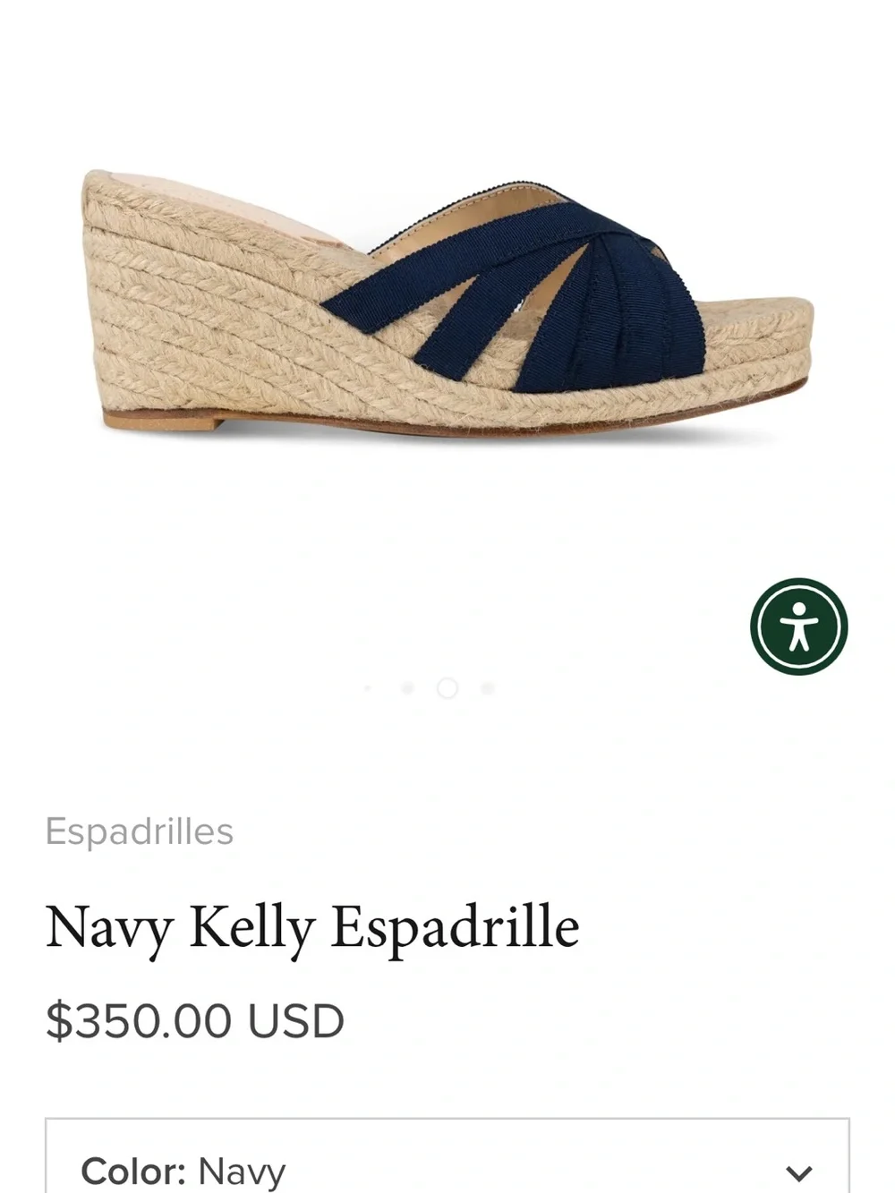 Stubbs & Wootton Navy Strappy Espadrille Slides Kelly Palm Beach Made in Spain